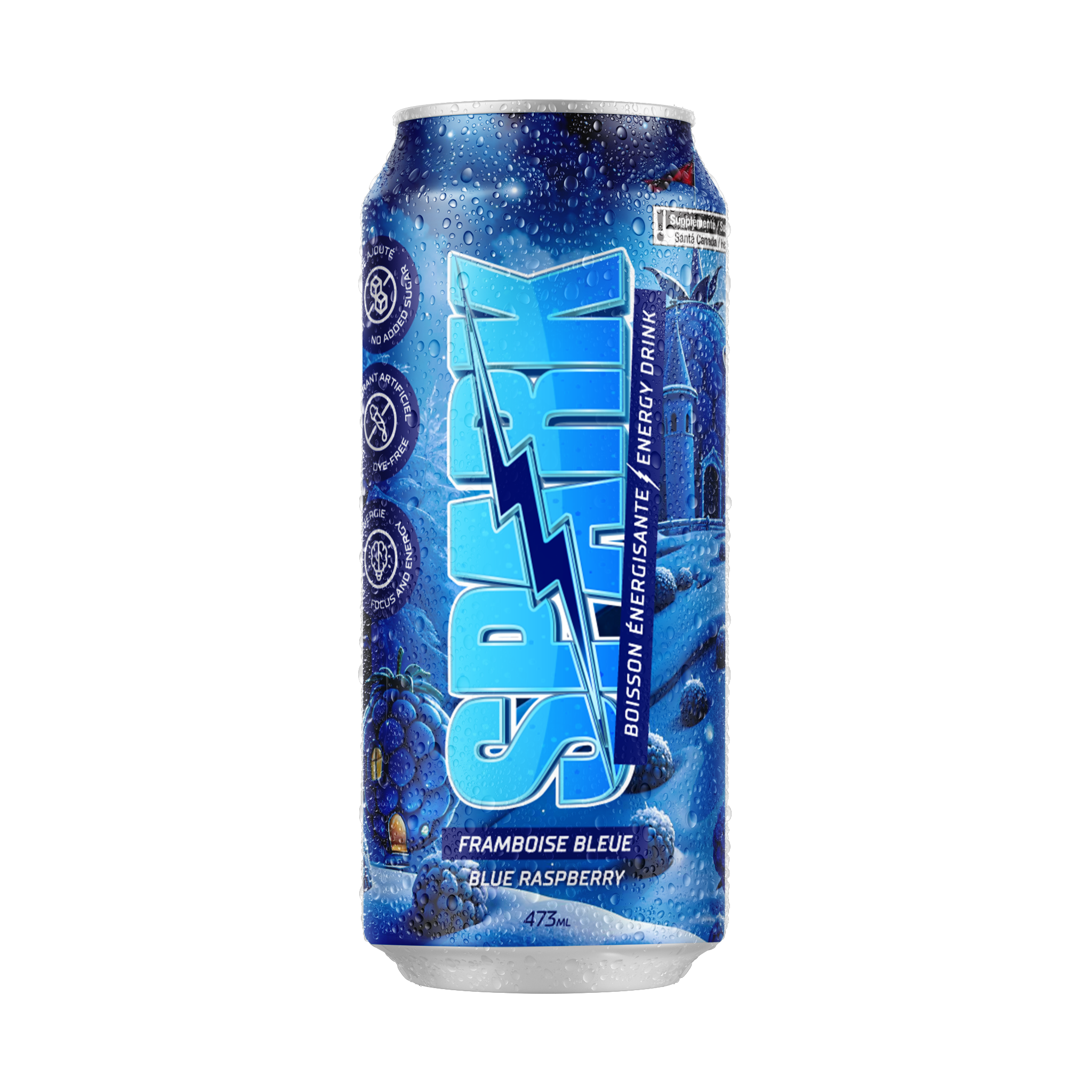 Spark framboise bleue - Caisse de 12 canettes (473ml)