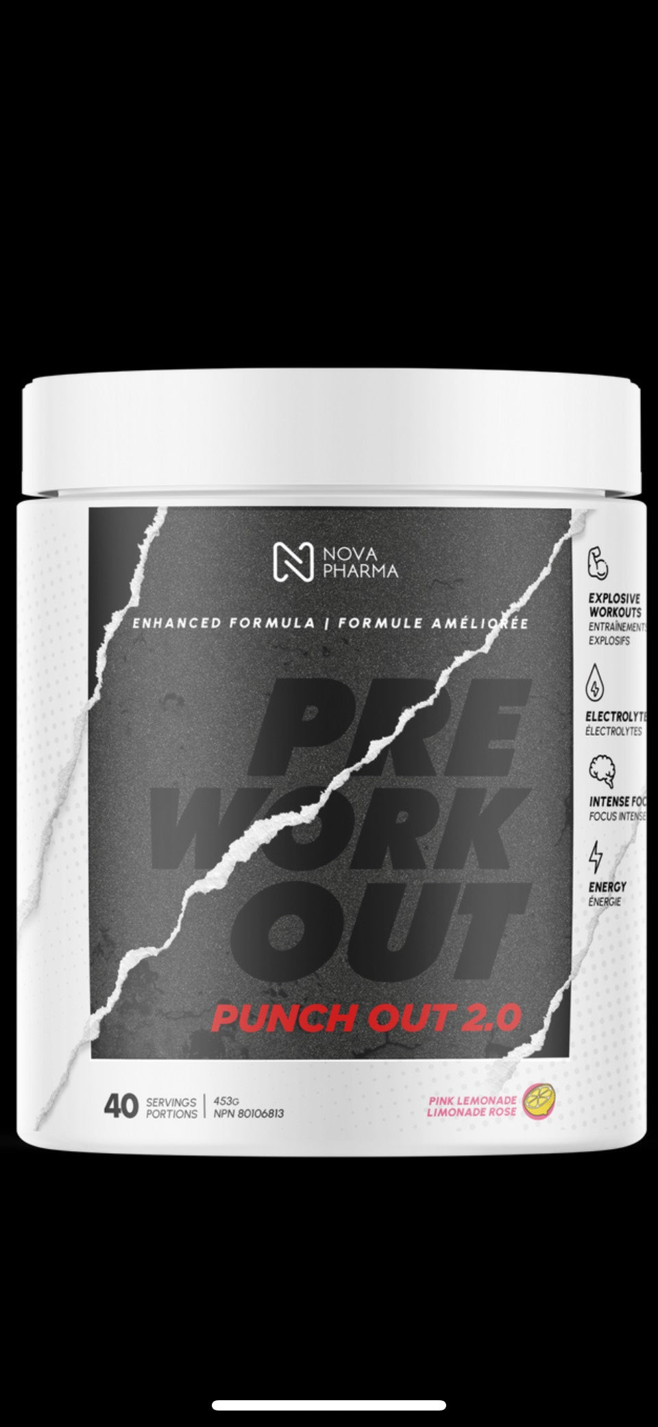 Punch out 2.0 Pré-workout Pink Lemonade