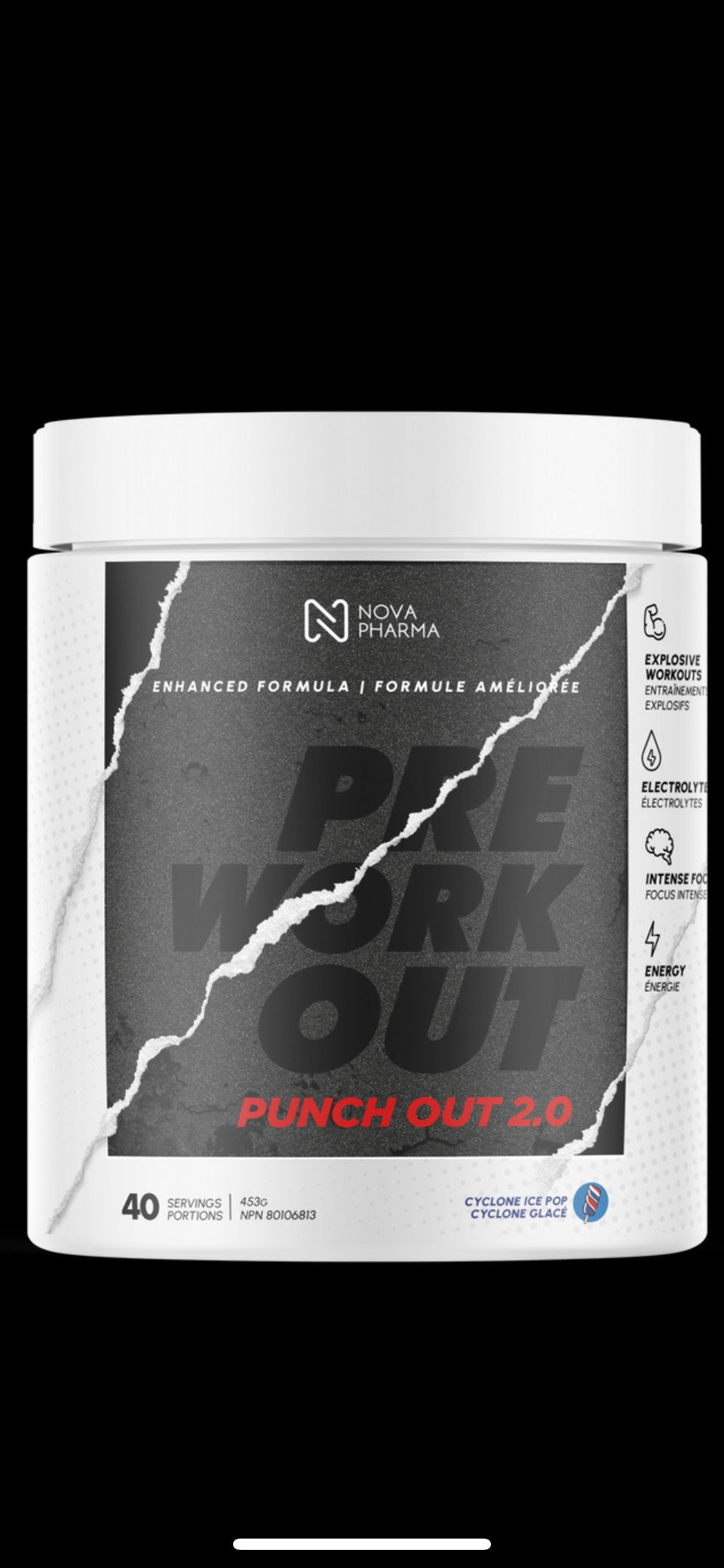 Punch out 2.0 Pré-Workout  Cyclone ice pop