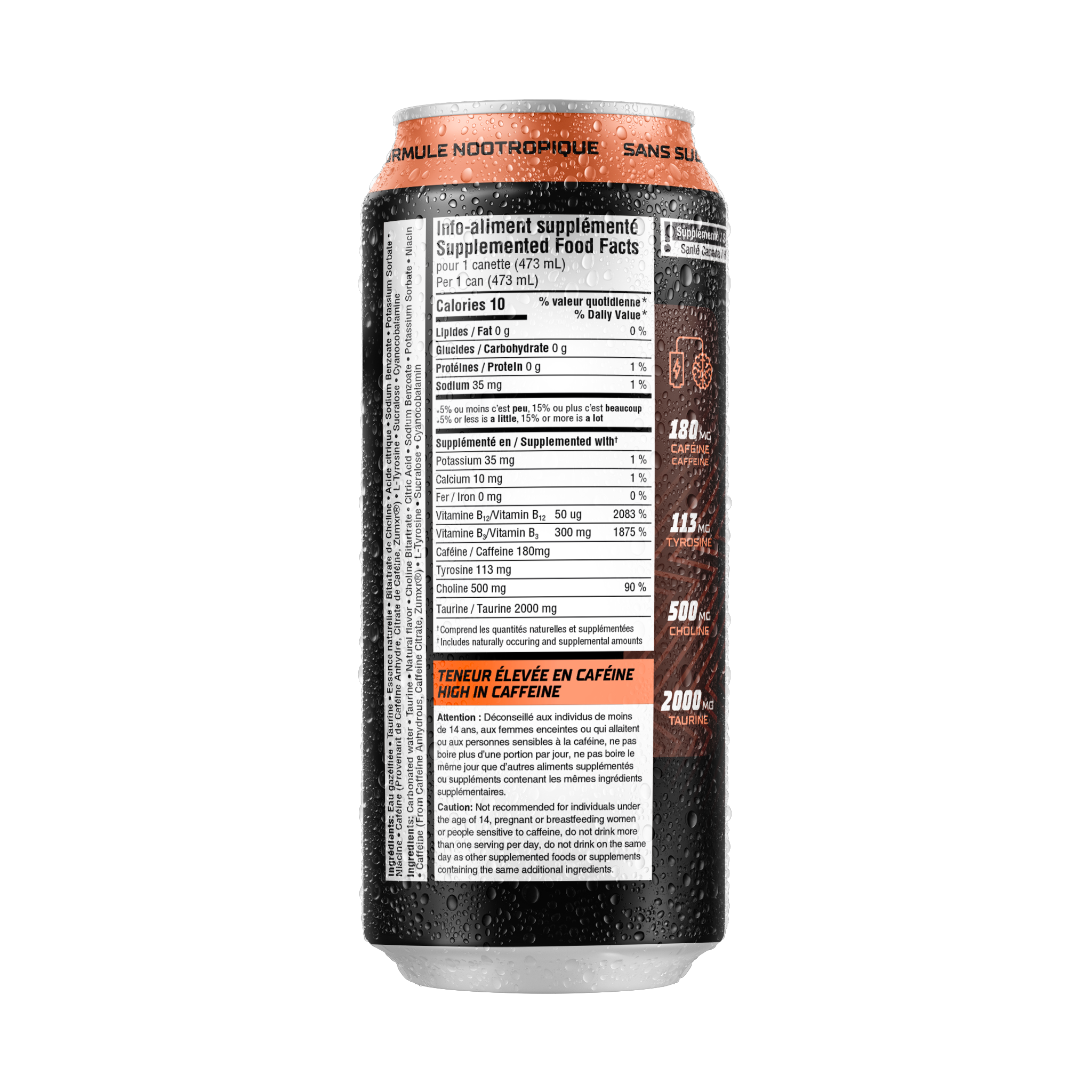Spark limonade aux pêches🍑- Caisse de 12 canettes (473ml)