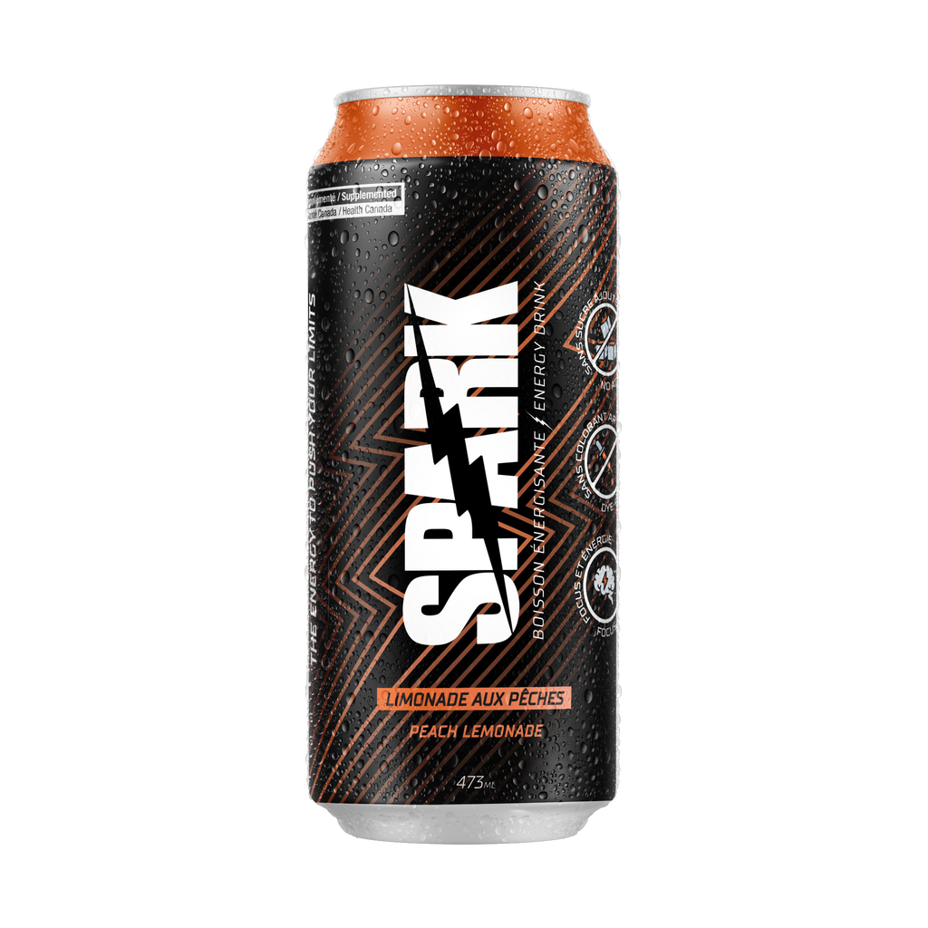 Spark limonade aux pêches🍑- Caisse de 12 canettes (473ml)