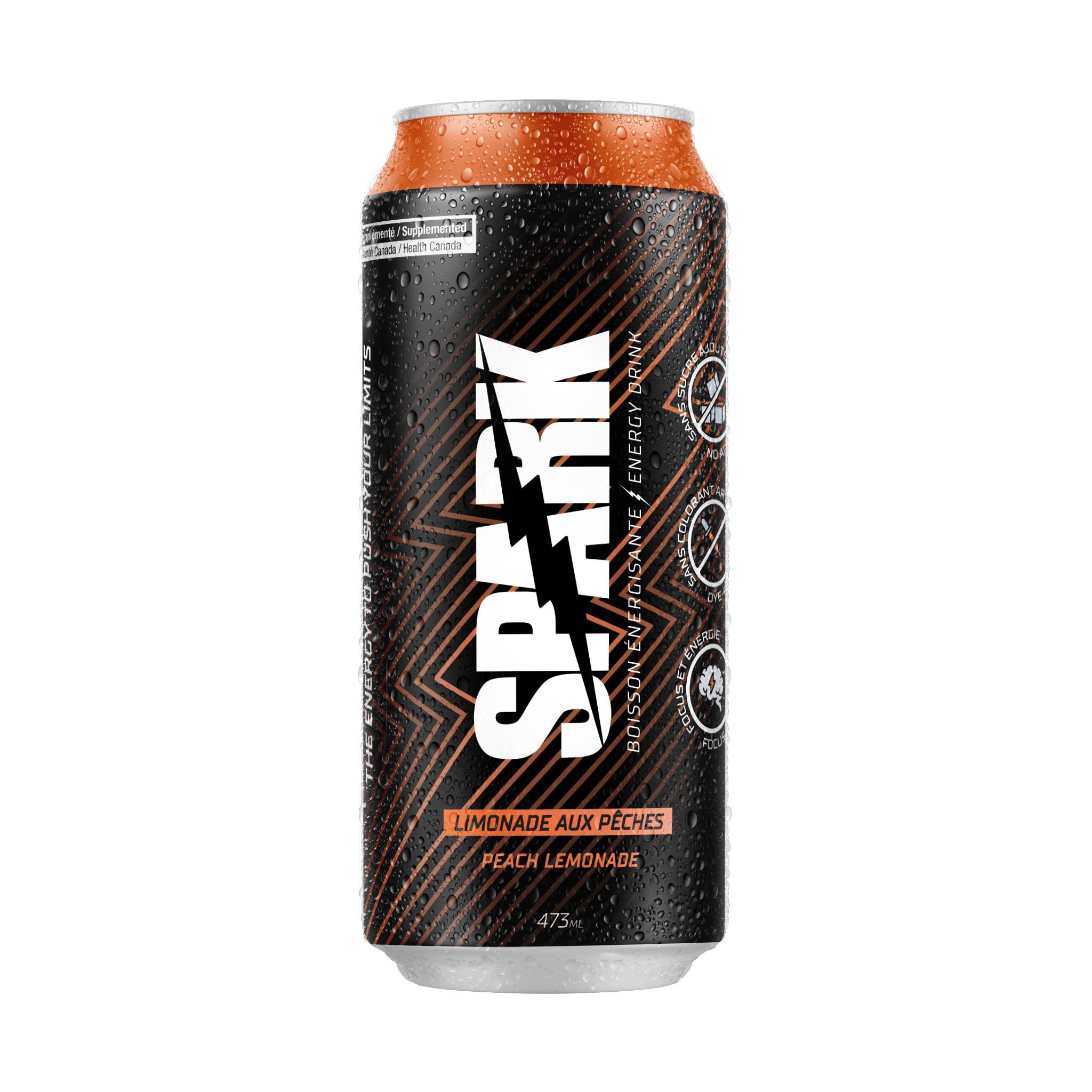 Spark limonade aux pêches🍑- Caisse de 12 canettes (473ml)
