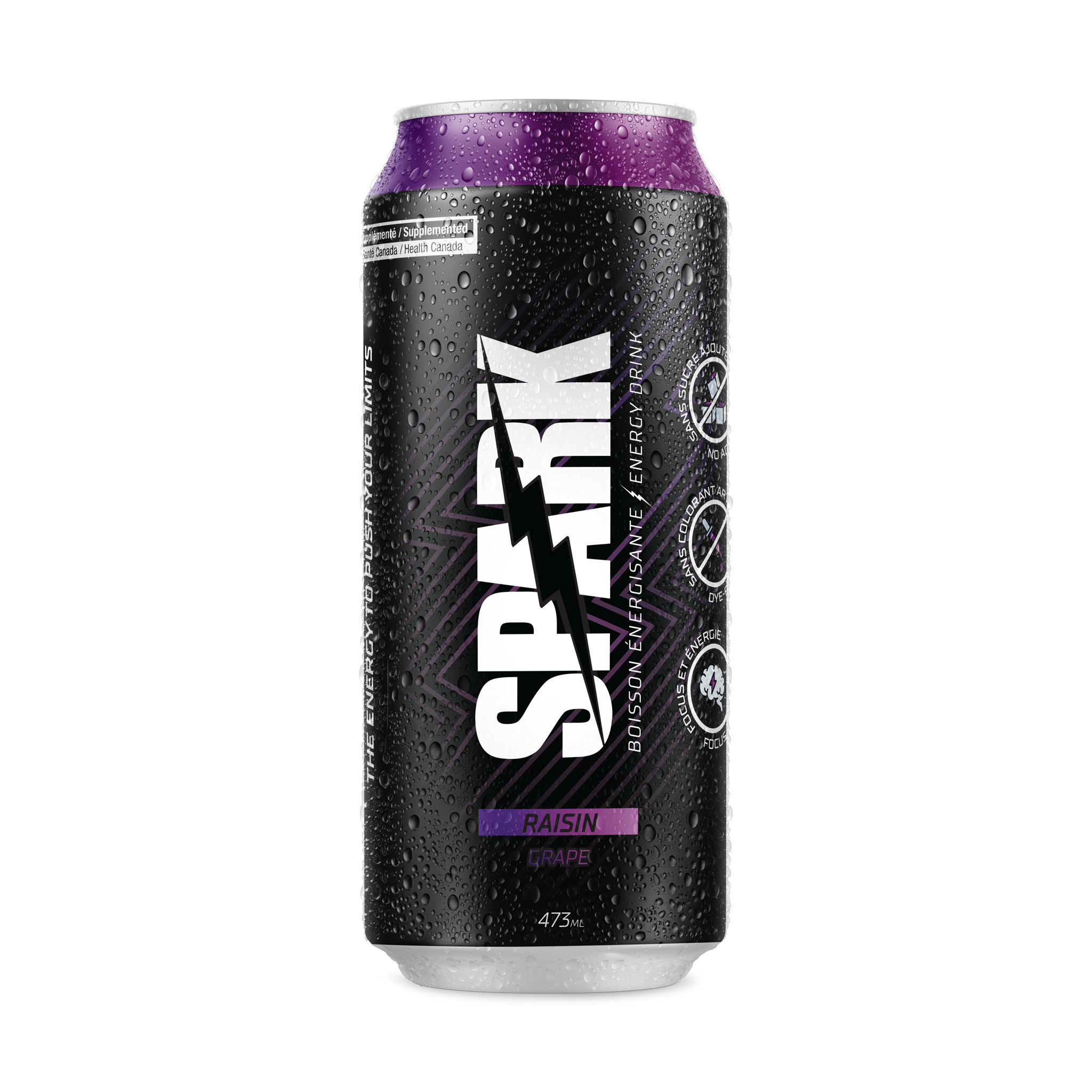 Spark raisin🍇- Caisse de 12 canettes (473ml)